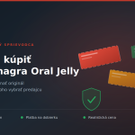 Kde kúpiť Kamagra Oral Jelly na Slovensku v roku 2026: na čo si dať pozor Kde kúpiť Kamagra Oral Jelly — vrecká s gélom a symbol overenia predajcu